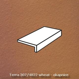 Ströher Keraplatte Terra 307/4822 wheat, tvarovka (okapnice), okrová, 24 x 11,5 x 5,2 x 1 cm