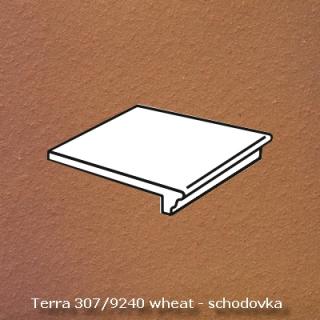 Ströher Keraplatte Terra 307/9240 wheat, schodovka, okrová, 34 x 24 x 1,2 cm