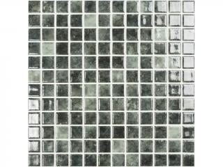 Vidrepur Nature Jungle, mozaika, šedozelená, lesklá, 31,5 x 31,5 x 0,45 cm (kostičky 2,5 x 2,5 cm)