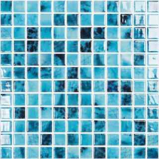 Vidrepur Nature Olympic, mozaika, modrá, lesklá, 31,5 x 31,5 x 0,45 cm (kostičky 2,5 x 2,5 cm)