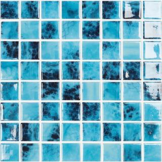 Vidrepur Nature Olympic, mozaika, modrá, lesklá, 31,5 x 31,5 x 0,45 cm (kostičky 3,8 x 3,8 cm)