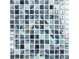 Vidrepur Nature Royal, mozaika, modrá, lesklá, 31,5 x 31,5 x 0,45 cm (kostičky 2,5 x 2,5 cm)