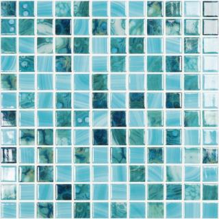 Vidrepur Nature Sky, mozaika, modrozelená, lesklá, 31,5 x 31,5 x 0,45 cm (kostičky 2,5 x 2,5 cm)