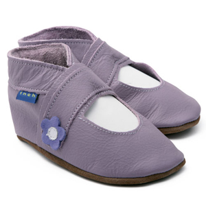 Kožené capáčky Inch Blue MJ Lilac 0-6 m/10,5 cm