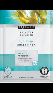 FREEMAN BI-Čistící látková maska mořské řasy + probiotika + sérum 25ml