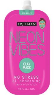 FREEMAN Neon Vibes absorbční jílová maska NO STRESS 35ml spout