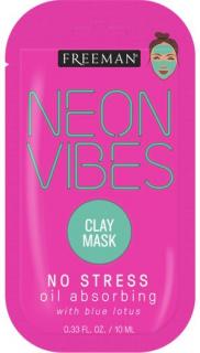 FREEMAN Neon Vibes absorbční jíová maska NO STRESS 10ml sachet