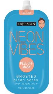 FREEMAN Neon Vibes slupovací póry čistící maska GHOSTED 35ml spout