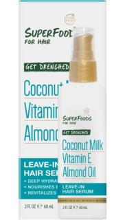 SUPERFOODS Get Drenched sérum - kokosové mléko, vitamín E a mandlový olej 60ml