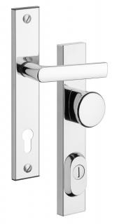 Bezpečnostní kování - R1 (VYSOKÁ OCHRANA ! Bezpečnostní kování je určeno na vstupní dveře otevírané dovnitř i ven, tloušťka dveří 38 - 55 mm, dále po 15 mm až do tloušťky dveří 100 mm.)