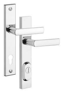 Bezpečnostní kování R4 (VYSOKÁ OCHRANA ! Bezpečnostní kování je určeno na vstupní dveře otevírané dovnitř i ven, tloušťka dveří 38 - 55 mm, dále po 15 mm až do tloušťky dveří 100 mm.)