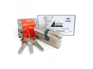 Bezpečnostní vložka CISA ASIX (Vložka ve 3. bezpečnostní třídě, s ochranou proti vyhmatání a odvrtání. S prodlouženými důlkovými klíči.)
