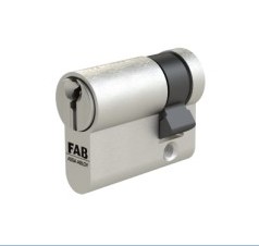 Vložka cylindrická jednostranná (půlvložka) FAB 1.01/DNm  30+10 (Stavební dveřní půlvložka)
