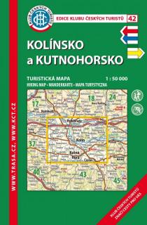 Kolínsko a Kutnohorsko -  turistická mapa KČT č.42