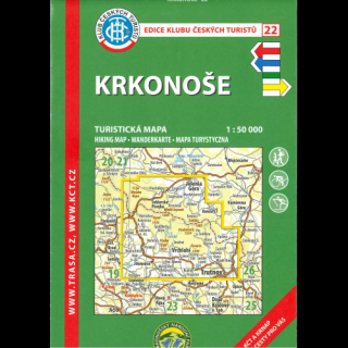 Krkonoše -  turistická mapa KČT č.22