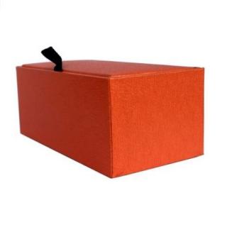 Dárková krabička manžetové knoflíčky oranžová (Krabička na knoflíčky s úchyty oranžová)