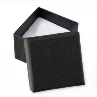 Dárková krabička papírová černá (Krabička na knoflíčky i šperky)