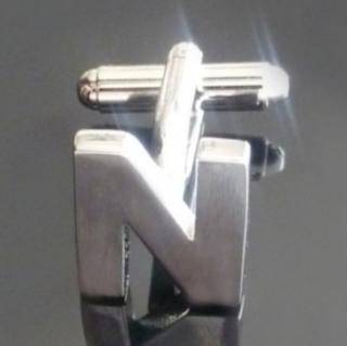 Manžetové knoflíčky Písmenko N (Iniciála N - kulatá tyčinka)