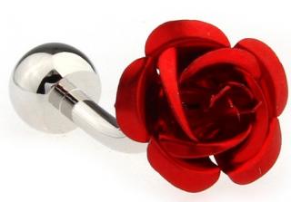 Manžetové knoflíčky Růže červená (Dámské knoflíčky Růže)