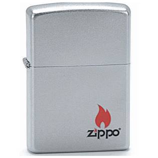 ZIPPO benzínový zapalovač s logem červený plamen