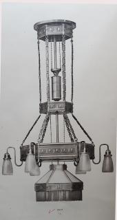 1909 D.B. SECESE KATALOG LUSTRY SVÍTIDLA LAMPY ALA TIFFANY  64 STRAN