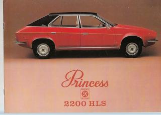 British Leyland Princess 2200 HLS 1982 - reklamní prospekt A4 - texty anglicky