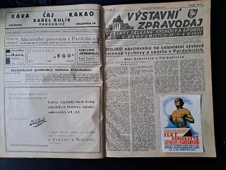 CELOSTÁTNÍ VÝSTAVA PARDUBICE TĚLESNÉ VÝCHOVY A SPORTU ZPRAVODAJ 1931