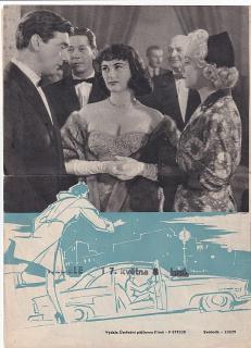 FILMOVÁ REKLAMA - O PŮLNOCI - FRANTIŠEK KARDAUS - Formát A4, 4 strany, PROGRAM FILMU 1958