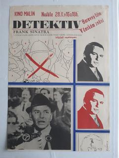 FILMOVÝ PLAKÁT A3 - Detektiv Frank Sinatra - Mirek Wagner 1970