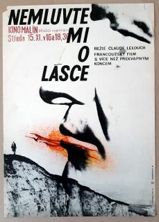FILMOVÝ PLAKÁT A3 - NEMLUVTE MI O LÁSCE - 1966 - GALOVÁ-VODRÁŽKOVÁ