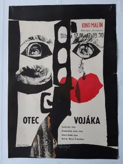 FILMOVÝ PLAKÁT A3 - OTEC VOJÁKA - KAREL TEISSIG - 1965