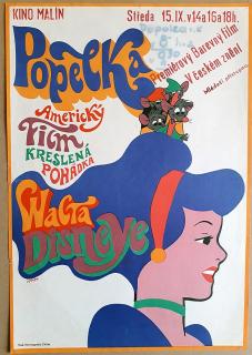 FILMOVÝ PLAKÁT A3 - POPELKA - WALT DISNEY - 1970