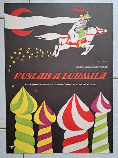 FILMOVÝ PLAKÁT A3 - RUSLAN A LUDMILA - RICHTER 1972