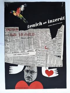 FILMOVÝ PLAKÁT A3 - ŽENICH NA INZERÁT - Jaroslav Fišer - 1966