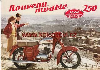 MOTOCYKL JAWA 250 - ORIGINÁLNÍ BAREVNÝ PROSPEKT