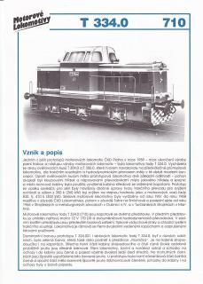 MOTOROVÁ LOKOMOTIVA - T 334.0 - REKLAMNÍ PROSPEKT - A4 - 2 STRANY