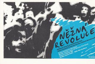 NĚŽNÁ REVOLUCE  - REKLAMNÍ PLAKÁT A4 DO VÝLOHY BIOGRAFU - RETRODÁREČEK