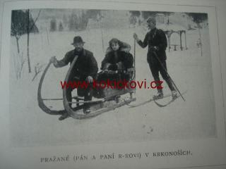 Obrazy horské zimní krásy Krkonoše Šumava 1909