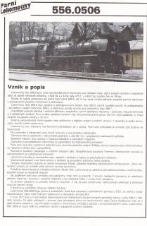 PARNÍ LOKOMOTIVA - 556.0506 - REKLAMNÍ PROSPEKT - A4 - 2 STRANY