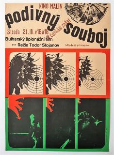 PODIVNÝ SOUBOJ - FILMOVÝ PLAKÁT A3 - 1971 - Miroslav Němeček