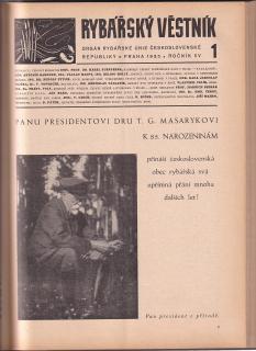 RYBÁŘSKÝ VĚSTNÍK 1934+1935 – 2 KOMPLETNÍ ROČNÍKY – 20 ČÍSEL