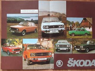 Škoda 105 / 120 / 130 GLS - prospekt A4 - 8 stran - nebo plakát A2