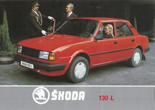 Škoda 130 L - prospekt - Motokov - reklamní prospekt A4 - 198?