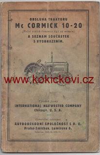TRAKTOR MC CORMICK 10-20 NÁVOD + SEZNAM DÍLŮ 1930?