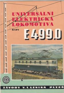 UNIVERSÁLNÍ ELEKTRICKÁ LOKOMOTIVA ŘADY E 499.0 ZÁVODY V.I. LENINA 1956 REKLAMNÍ PROSPEKT
