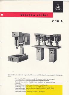 VRTAČKA STOLNÍ - TOS SVITAVY - REKLAMNÍ PROSPEKT A4 - 1 LIST, 2 STRANY - 1962