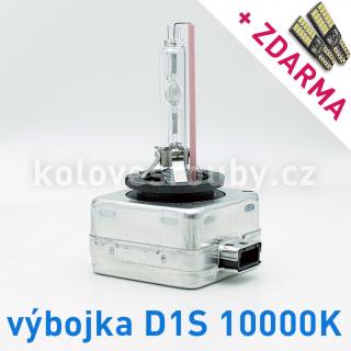 AKCE: Výbojka xenon D1S 10000K do originálních světlometů (Výbojka D1S 10000K - AKCE - ke každé zakoupené výbojce ZDARMA LED SMD parkovací žárovky s funkcí CANBUS !)