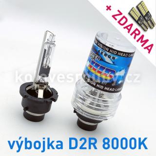 AKCE: Výbojka xenon D2R 10000K do originálních světlometů (Výbojka D2R 10000K - AKCE - ke každé zakoupené výbojce ZDARMA LED SMD parkovací žárovky s funkcí CANBUS !)