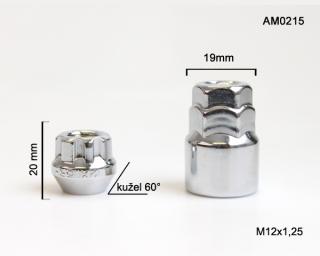 Bezpečnostní matice M-BLOCKY M12x1,25 otevřená; kužel, klíč 19/21 (Pojistné matice M-BLOCKY)