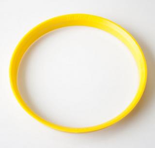 Centrovací kroužek 110,0 / 106,0 plast, žlutá, přesah kužele 3mm (Vymezovací kroužky do kol)